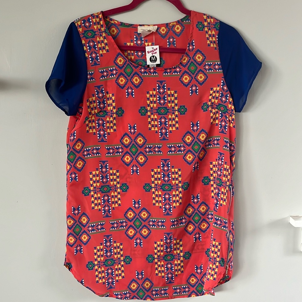 NWT Colorful Tunic by Pretty Good Size Medium